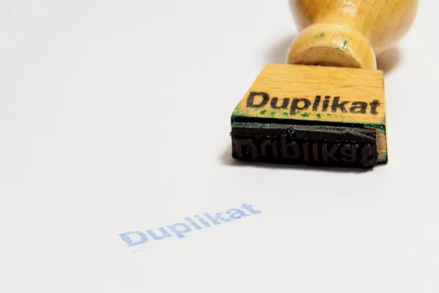 rubber stamp, wooden stamp, duplicate, office, paper, duplicate, duplicate, duplicate, duplicate, duplicate. Testing duplicate prevention before production